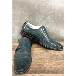 Giovanni Koleman Leather Double Monk Strap Dress Shoes 12